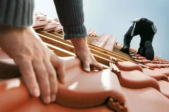 Working on the roof
